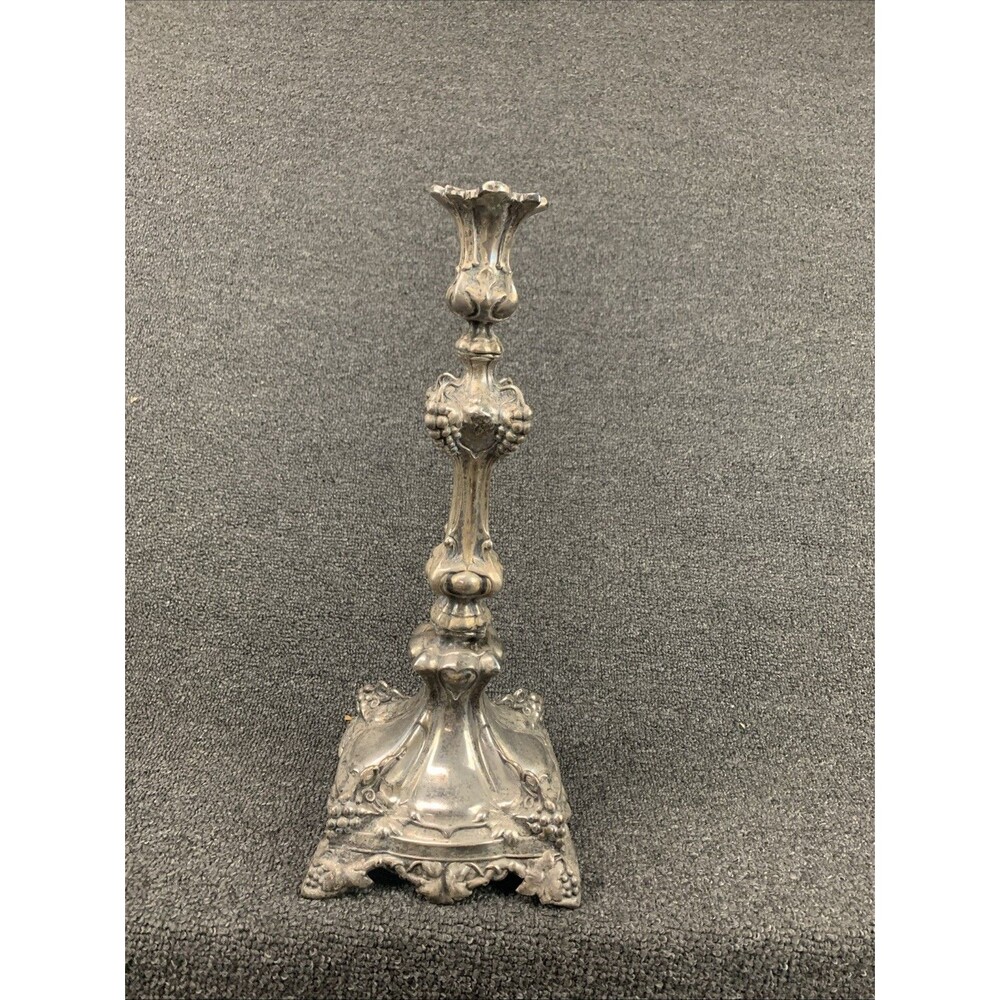 Antique NORBLIN & Co Silver Plated Brass Candlestick GALW WARSZAWA C.